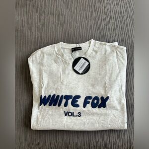 Brand new with tags white fox oversized tee size large/ extra large
